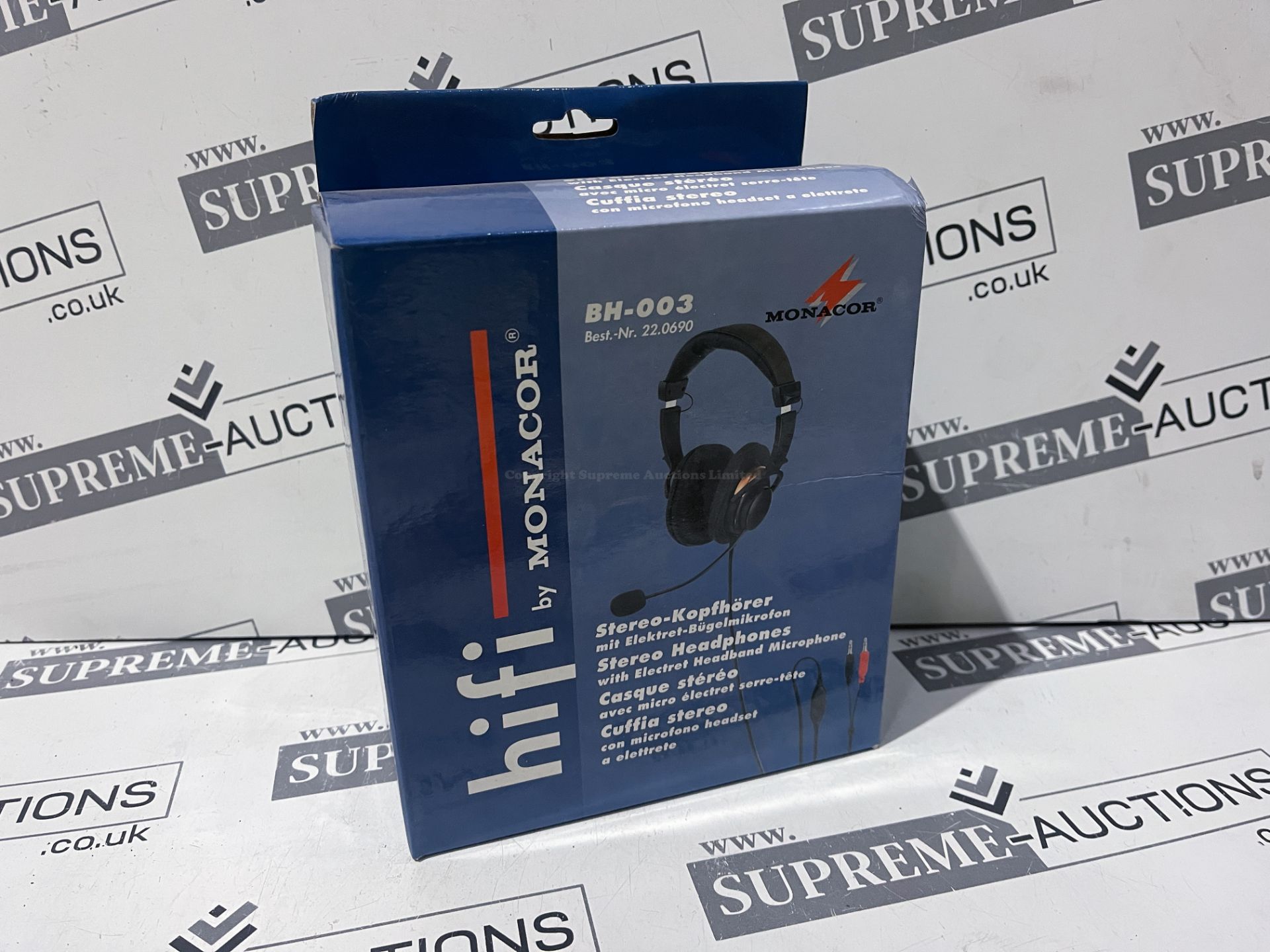 20 X BRAND NEW MONACOR HIFI STEREO HEADPHONES R10-10