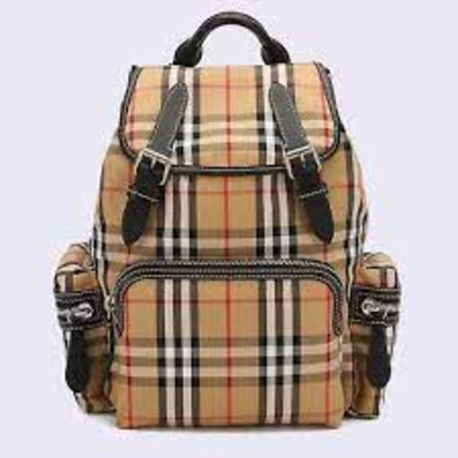 Genuine Burberry London Vintage Check Beige Rucksack Backpack 19/28 - Image 2 of 9