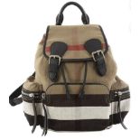 Genuine Burberry Canvas Backpack. RRP £895.00. WITH TAGS 100D/30