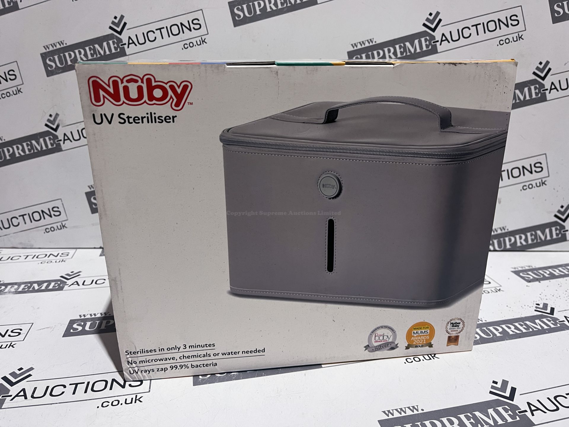 NUBY UV STERILISER, STERILISES IN ONLY 3 MINUTES, SAFE AND HYGIENIC METHOD USED BY THE NHS RRP £