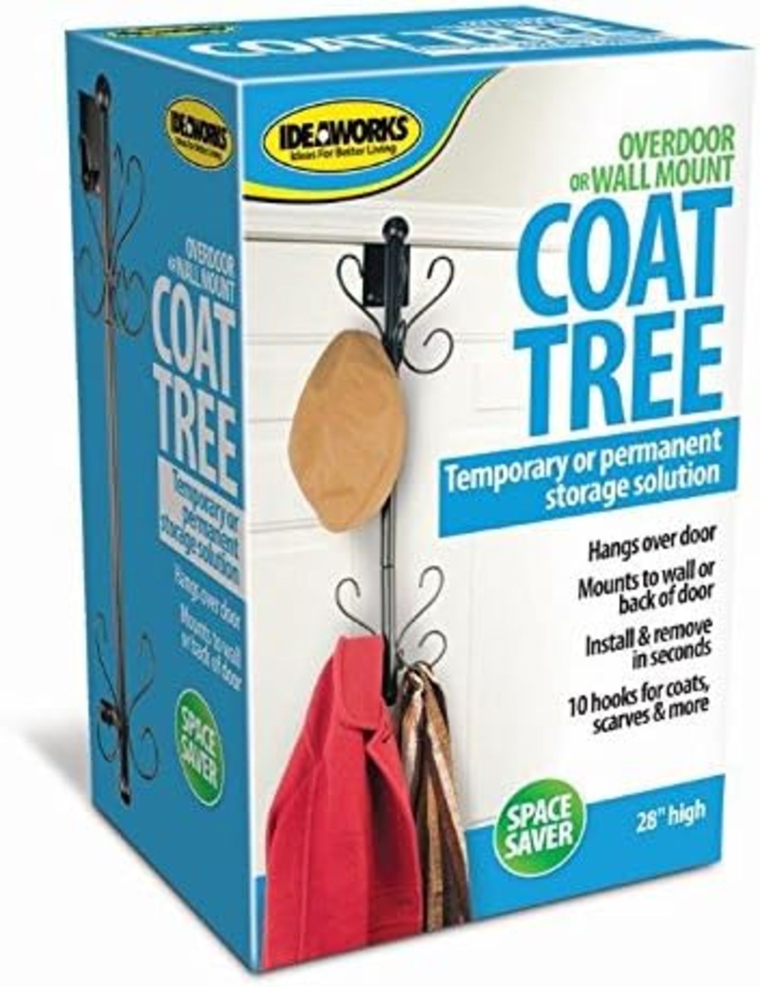 16 X BRAND NEW OVER THE DOOR COAT TREES RRP £16 EACH DB