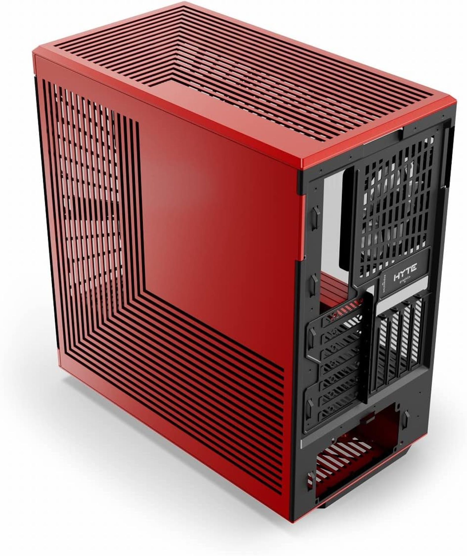 NEW & BOXED HYTE Y40 Mid-Tower ATX Case - Black & Red. RRP £164.99. (R6-7). The HYTE Y40 Mid-Tower - Bild 3 aus 5