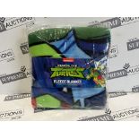 20 X BRAND NEW RISE OF THE TEENAGE MUTANT NINJA TURTLES COSY AND SNUG FLEECE BLANKETS R1.4/12.9/19.