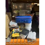 MIXED GIFTWARE LOT INCLUDING STORAGE BOXES, PUNCTURE REPAIR KITS, PLANTERS, HIP FLASKS ERC R10-8
