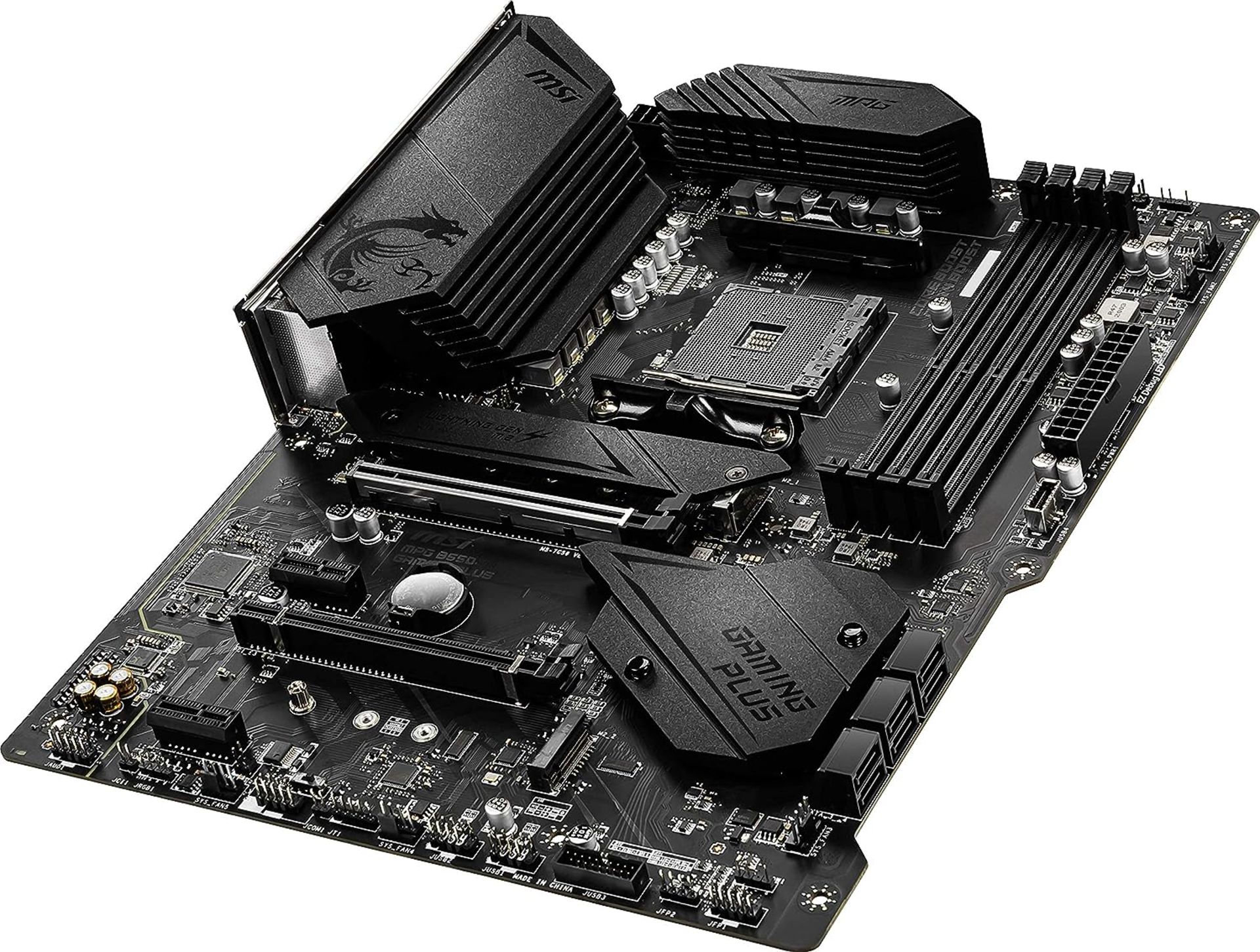 MSI MPG B550 Gaming Plus ATX Motherboard. RRP £124.99. (SA). (OFF). Socket AM4, 3rd Generation - Image 2 of 3