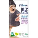 122 X BRAND NEW 7TH HEAVEN DEEP PORE SUCTION STARDUST OUT OF THIS WORLD ANTHRACITE PEEL OFF MASKS