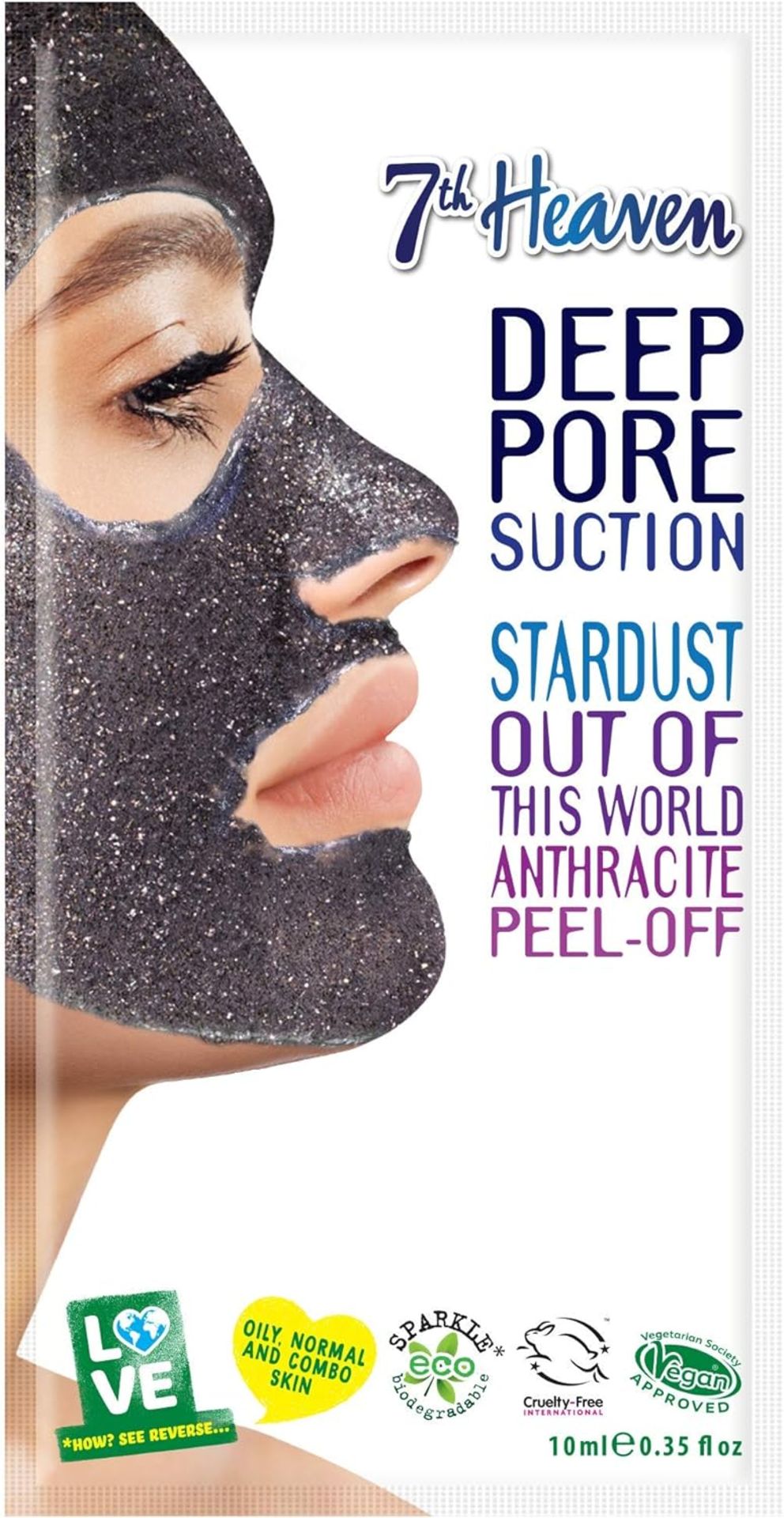 122 X BRAND NEW 7TH HEAVEN DEEP PORE SUCTION STARDUST OUT OF THIS WORLD ANTHRACITE PEEL OFF MASKS