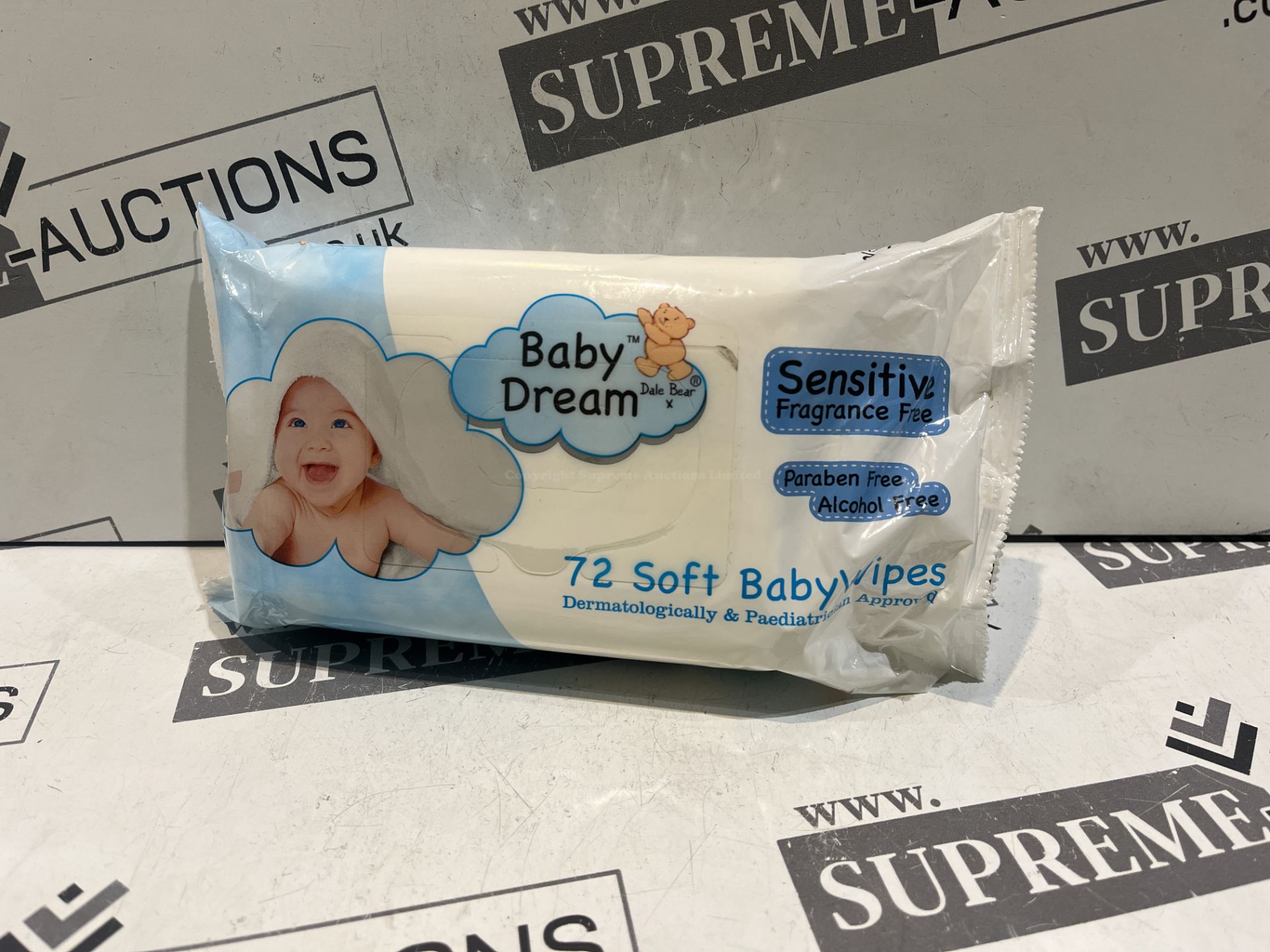 96 X BRAND NEW PACKS OF 72 BABY DREAM FRAGRANCE FREE FACE WIPES R9B-8