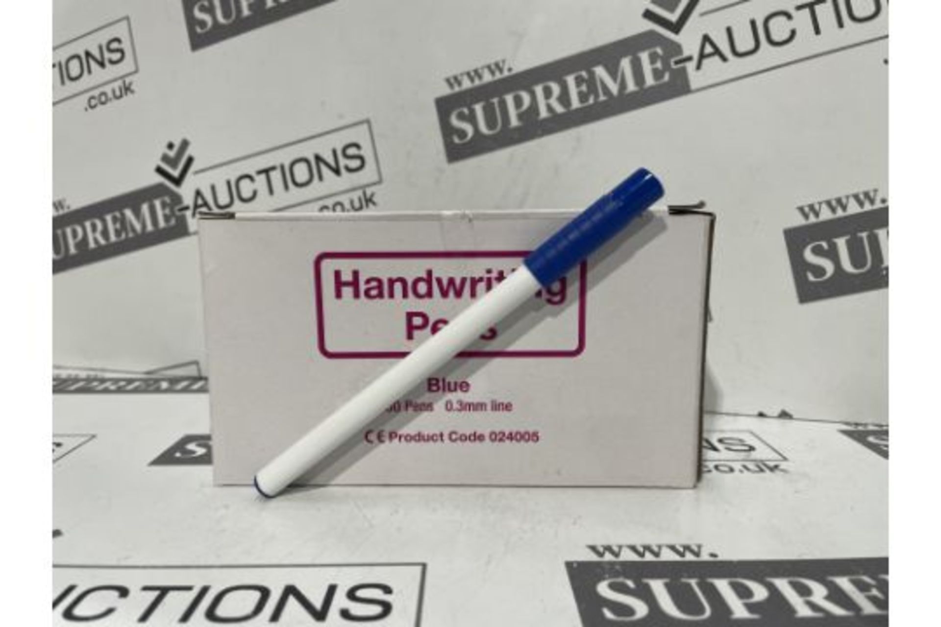 12 X BRAND NEW PACKS OF 50 BLUE HANDWRITING PENS R9-7