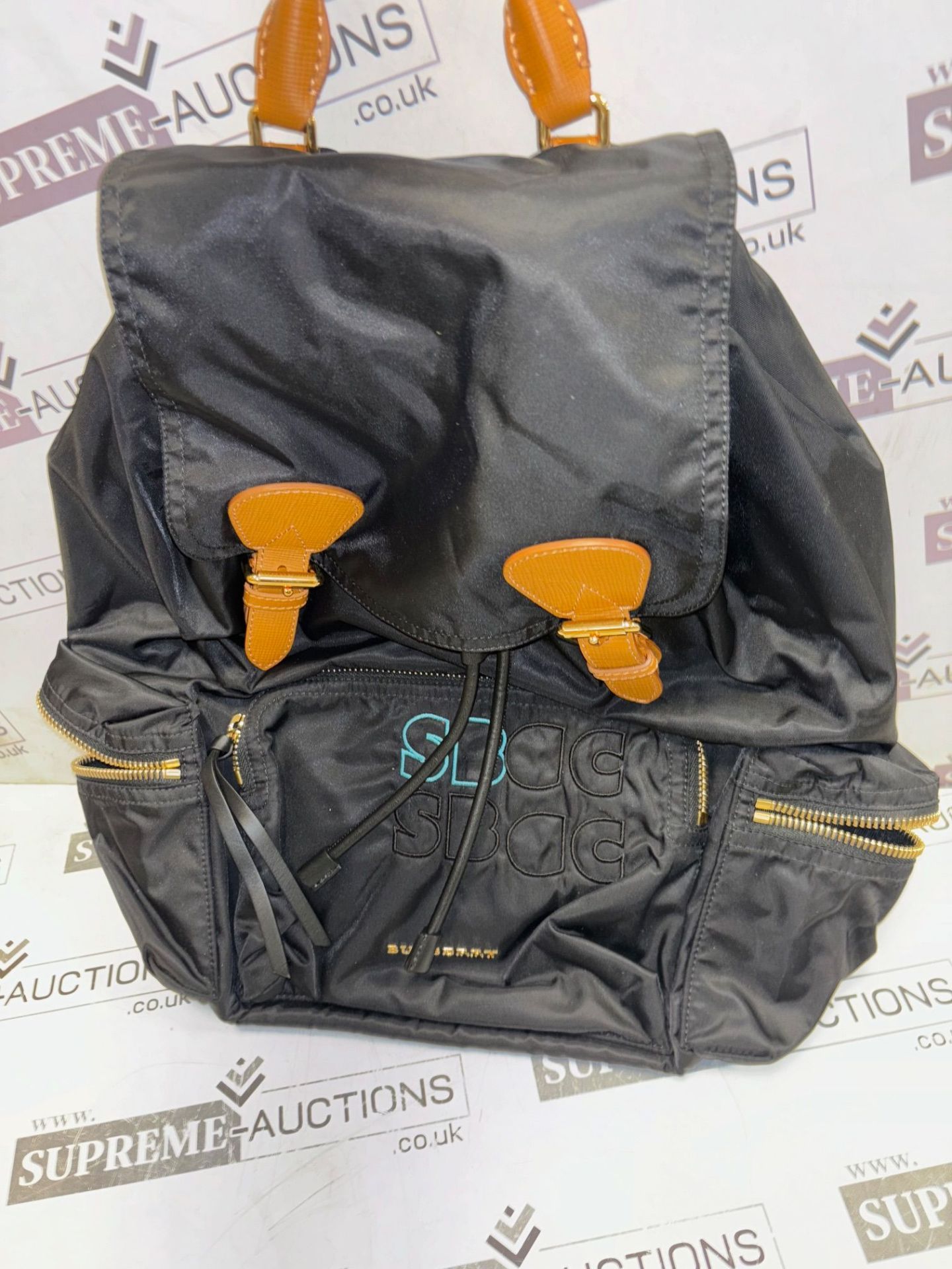 Genuine Burberry Nylon Medium Rucksack Backpack Black, personalised SBDC. Used for training. 21/28 - Image 2 of 6