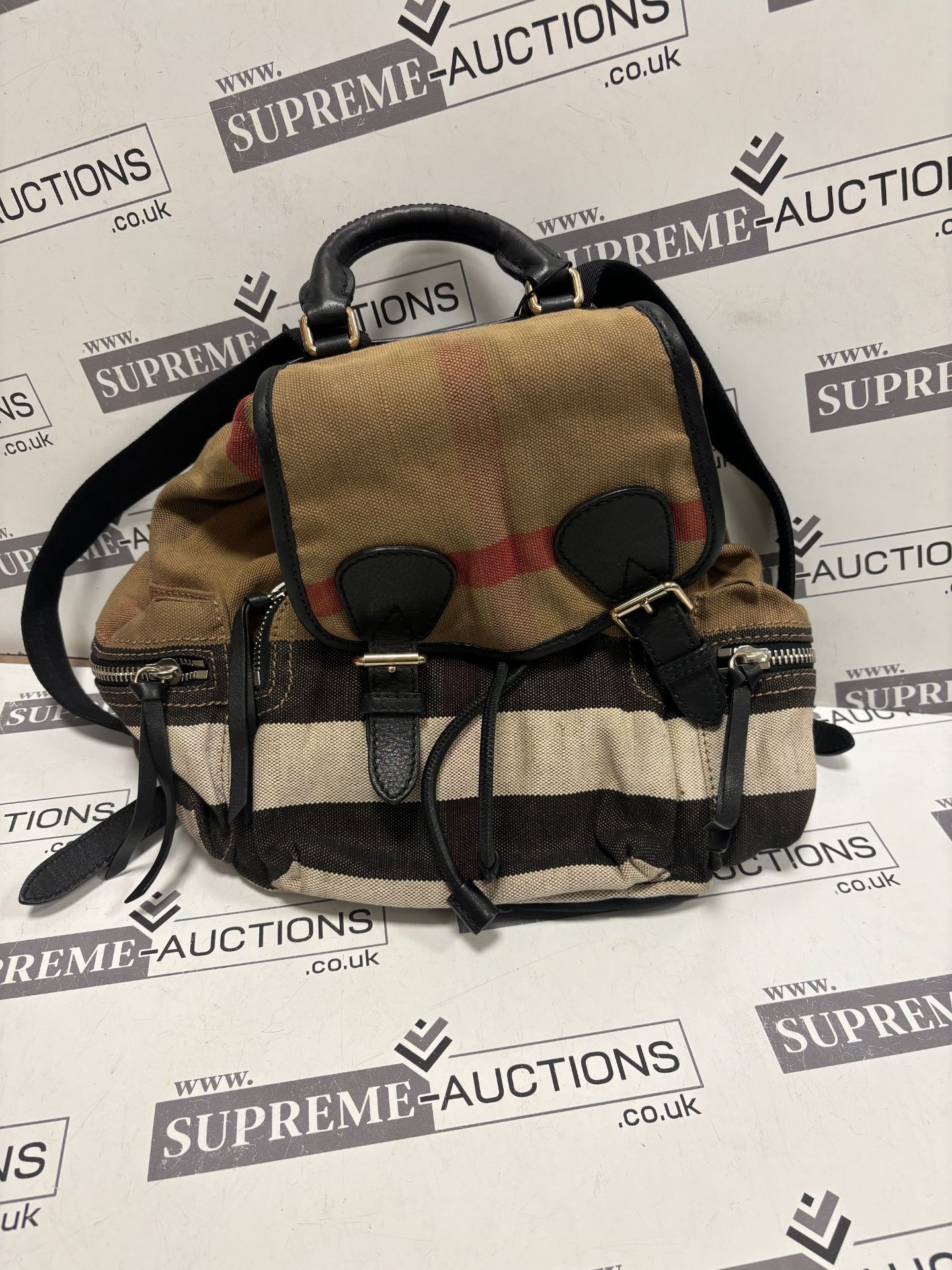 Genuine Burberry Canvas Backpack. RRP £895.00. WITH TAGS 100D/30 - Image 2 of 12