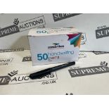 10 X BRAND NEW PACKS OF 50 BLACK HANDWRITING PENS R17.6