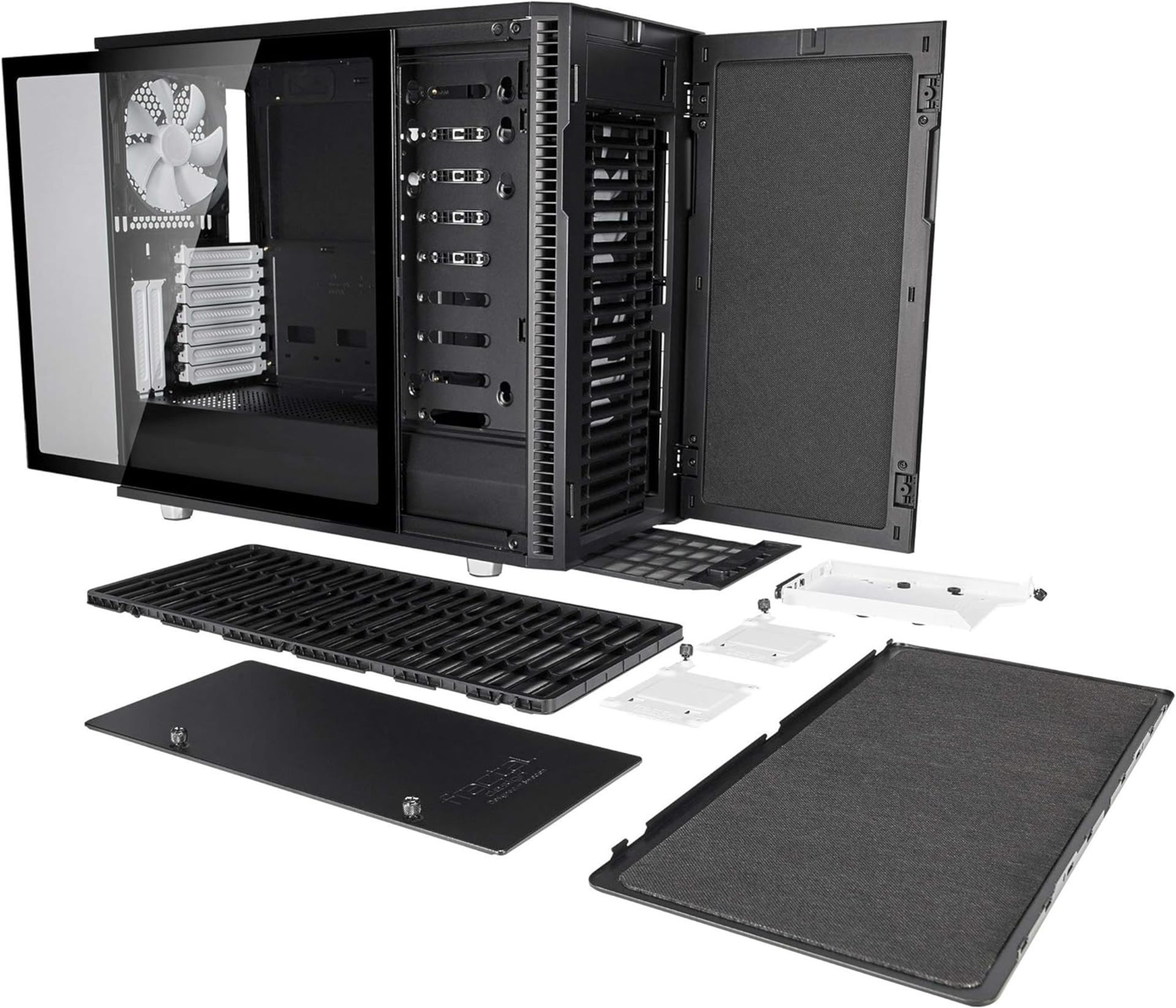 NEW & BOXED FRACTAL DESIGN Define R6 Mid Tower ATX Computer Case- BLACK. RRP £161.94. (R6-7). - Image 7 of 8