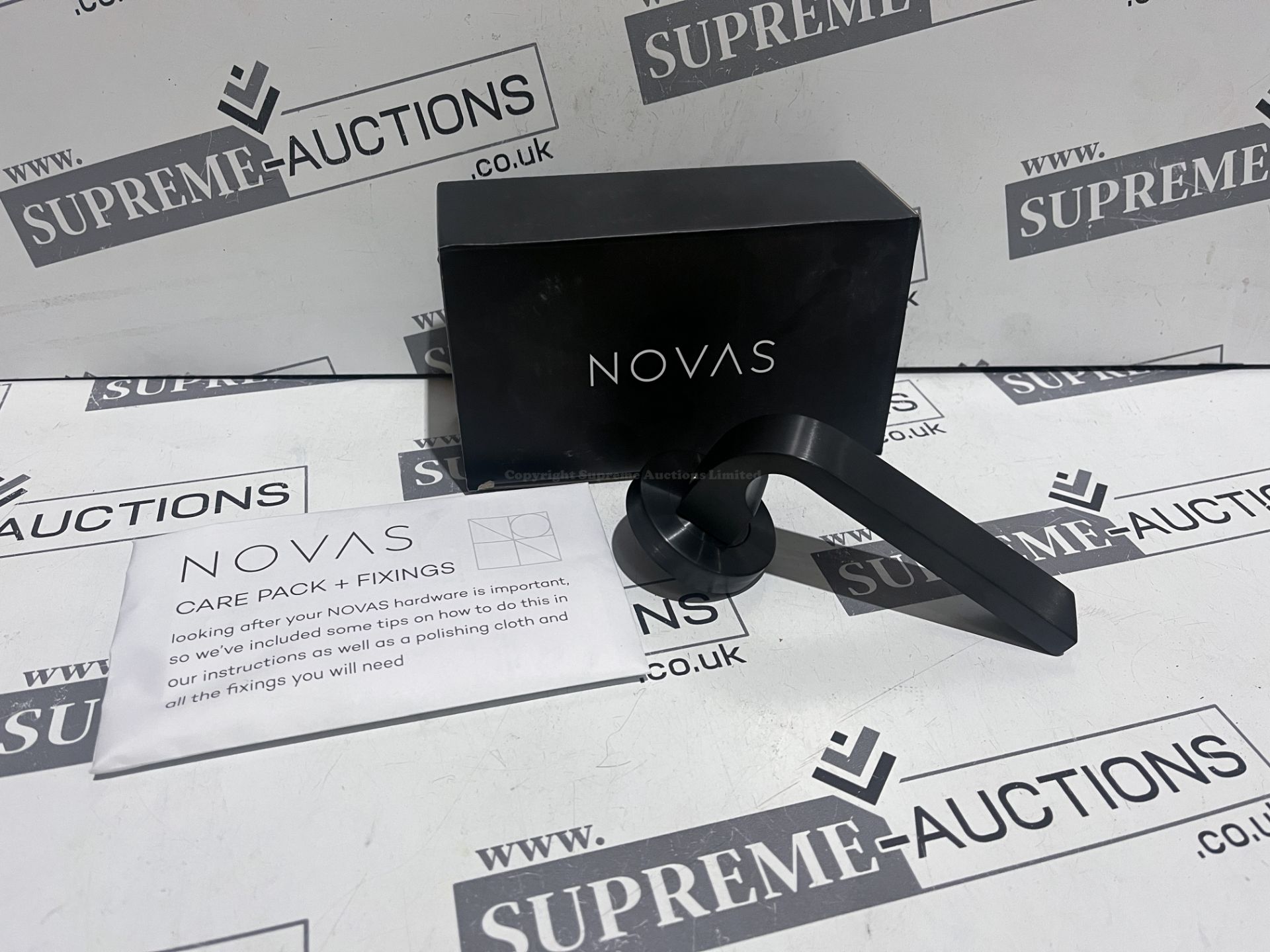 4 X BRAND NEW NOVAS B0310SBL STAIN BLACK 03 LEVER ON ROSE NOVAS DOOR HANDLES RRP £100 EACH R11-14