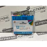 36x BRAND NEW PACKS OF 12 ASSORTED COLOUR FIBRE TIP PENS. (R12-2)