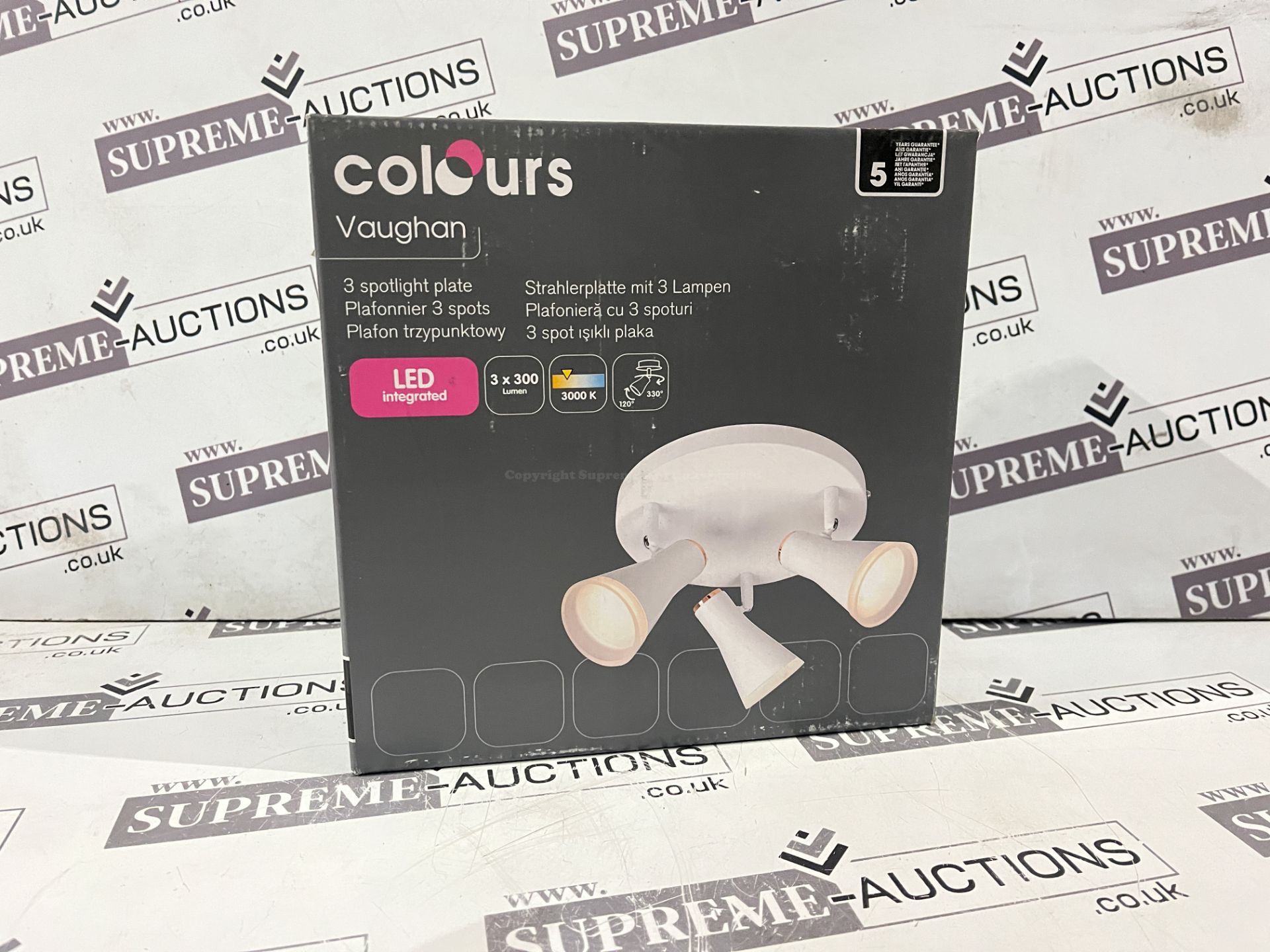 9 X BRAND NEW COLOURS VAUGHAN 3 SPOTLIGHT PLATES R13-11