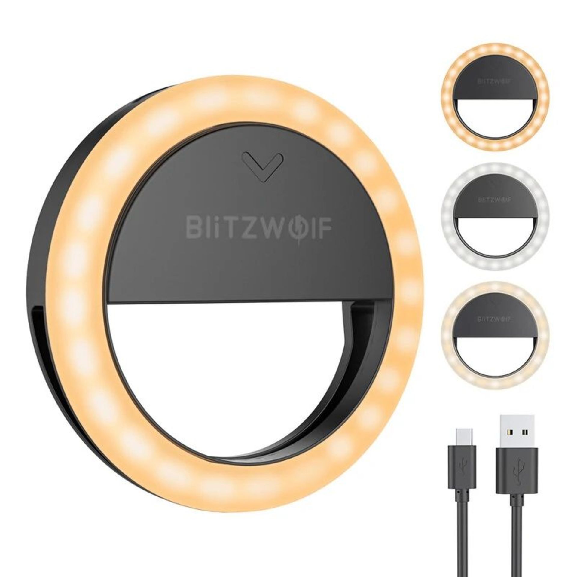 8 X BRAND NEW BITZWOLF SELFIE RING LIGHTS SMALL INSL