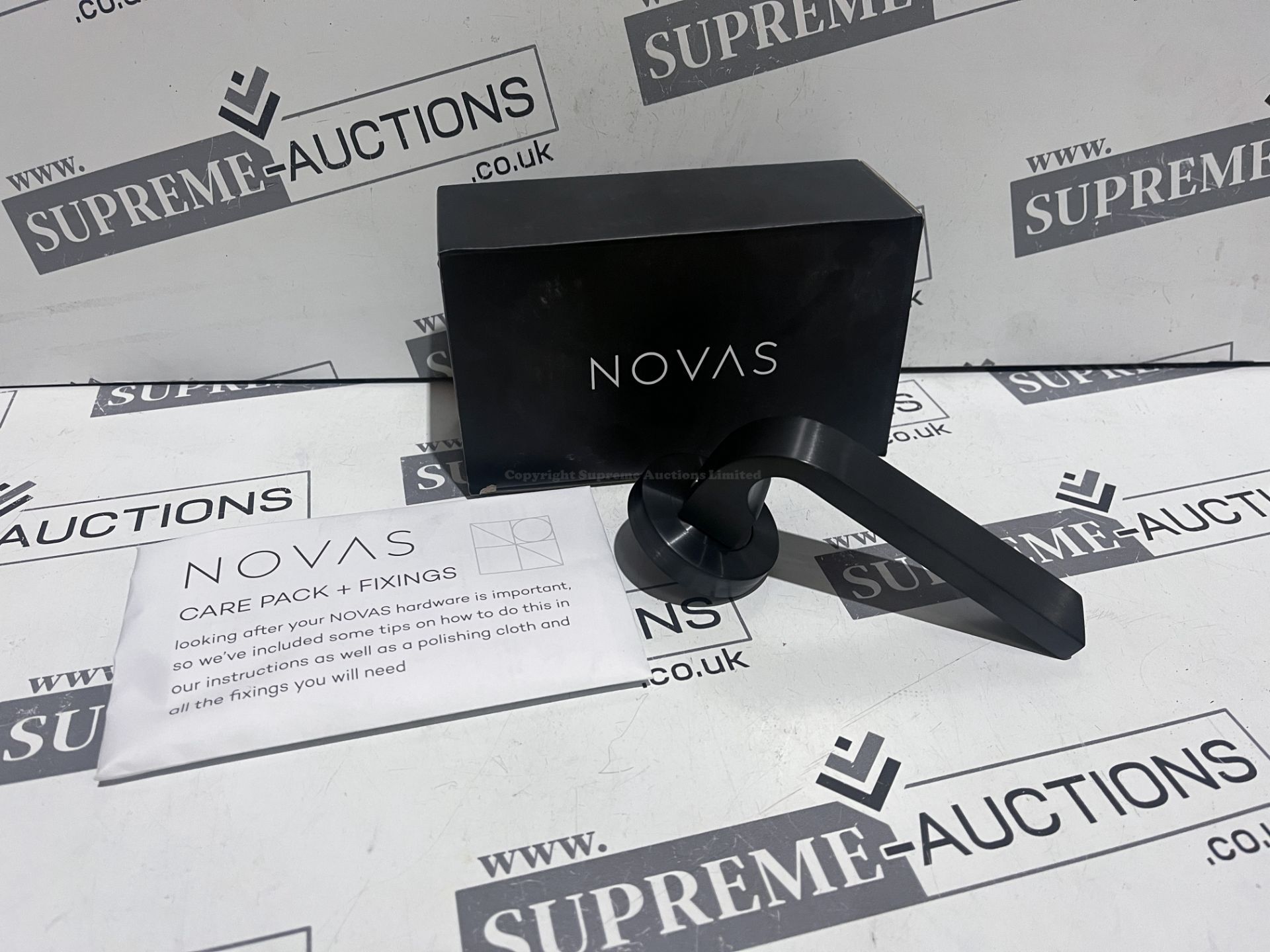 4 X BRAND NEW NOVAS B0310SBL STAIN BLACK 03 LEVER ON ROSE NOVAS DOOR HANDLES RRP £100 EACH R11-14