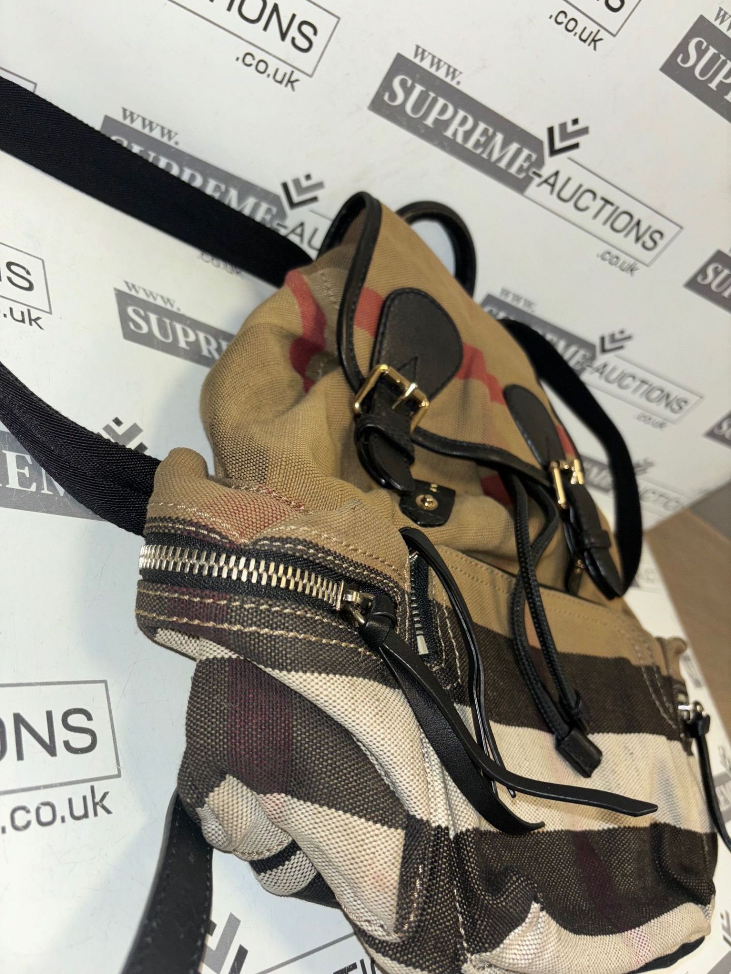 Genuine Burberry Canvas Backpack. RRP £895.00. WITH TAGS 100D/30 - Image 5 of 12