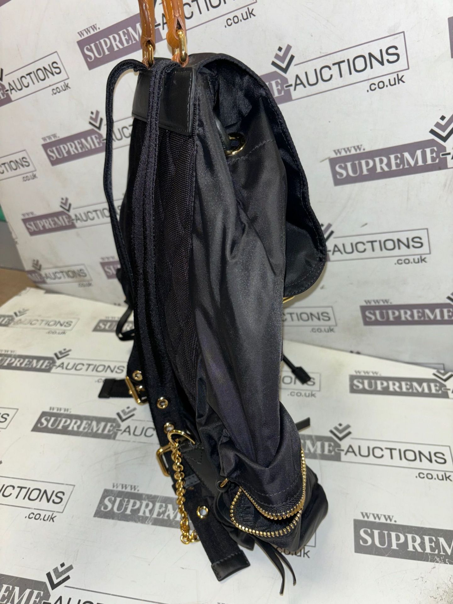 Genuine Burberry Nylon Medium Rucksack Backpack Black, personalised SBDC. Used for training. 21/28 - Image 5 of 6