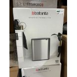 BRAND ENW BRABANTIA BO TOUCH 2 X 30L MATT STEEL FINGERPRINT PROOF BINS RRP £245 R10-9