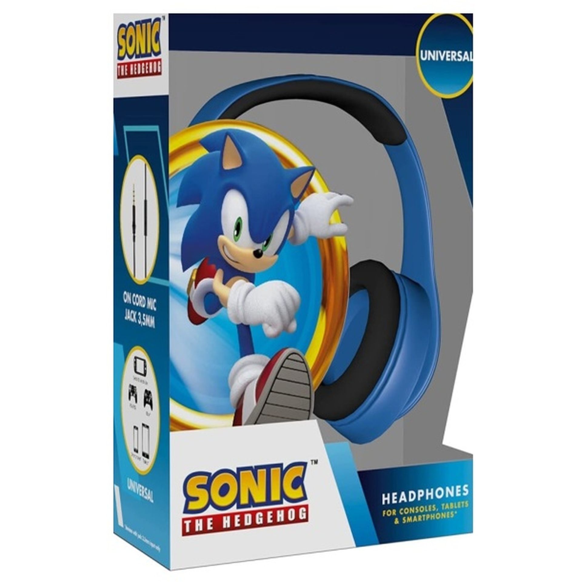 10x BRAND NEW UNIVERSAL SONIC THE HEDGEHOG HEADPHONES. (R16-13)