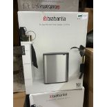 BRAND ENW BRABANTIA BO TOUCH 2 X 30L MATT STEEL FINGERPRINT PROOF BINS RRP £245 R10-9