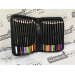 12 X BRAND NEE 24 PIECE JABINA LONDON WATERCOLOUR PENCIL SETS WITH PENCIL CASE R6.7/5.7/3.1