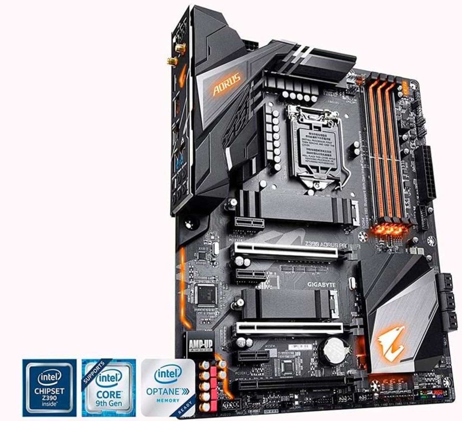 GIGABYTE Z390 Aorus Pro WiFi ATX Intel Motherboard. RRP £279.99. (SA). (OFF). Supports 9th and 8th - Image 2 of 3