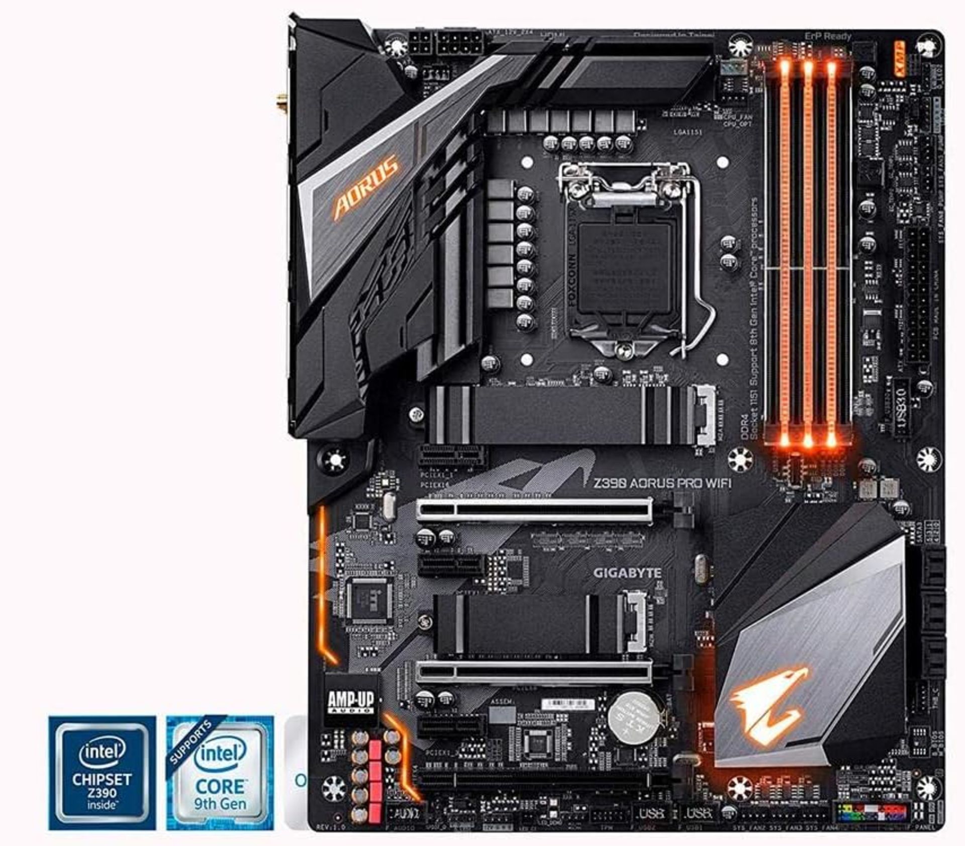 GIGABYTE Z390 Aorus Pro WiFi ATX Intel Motherboard. RRP £279.99. (SA). (OFF). Supports 9th and 8th