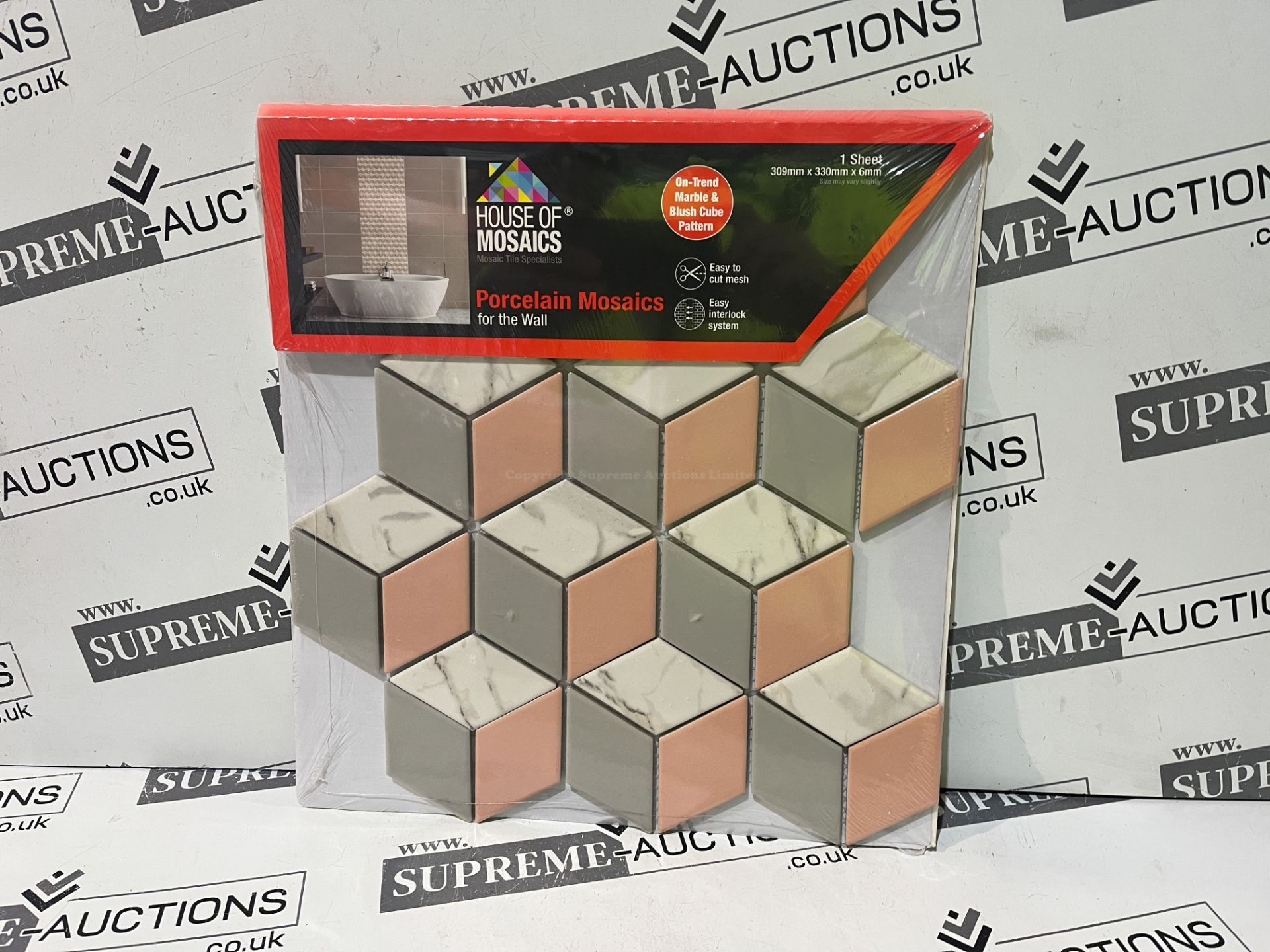 25 X BRAND NEW HOUSE OF MOSAICS PORCELAIN MOSAIC WALL TILES R15-10