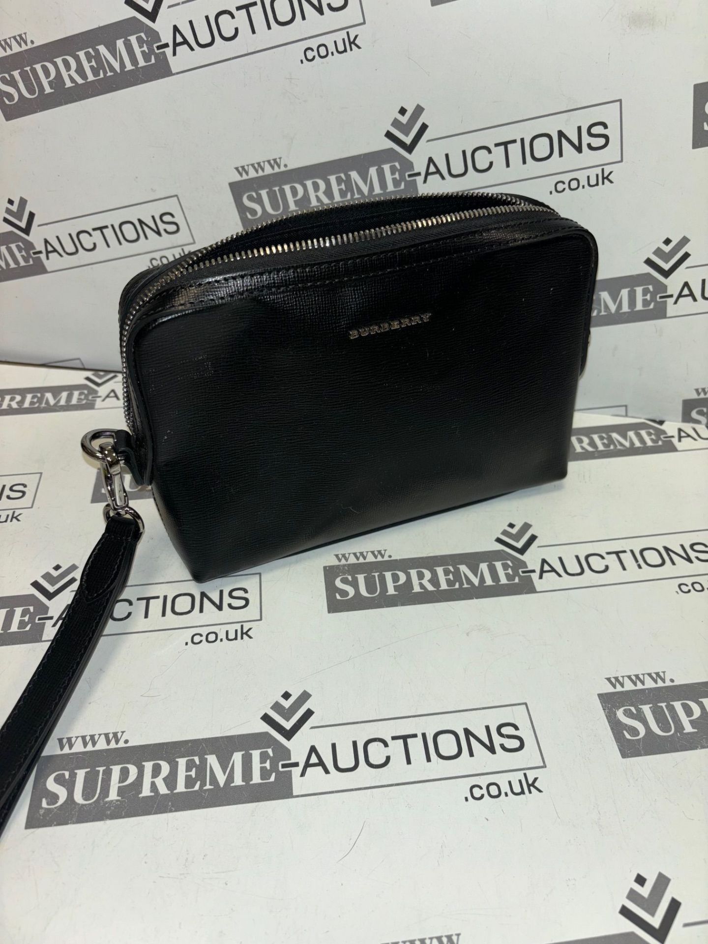 Genuine Burberry Saffiano Leather Clutch Bag In Black. RRP £885.00. 100H/30 - Image 2 of 10