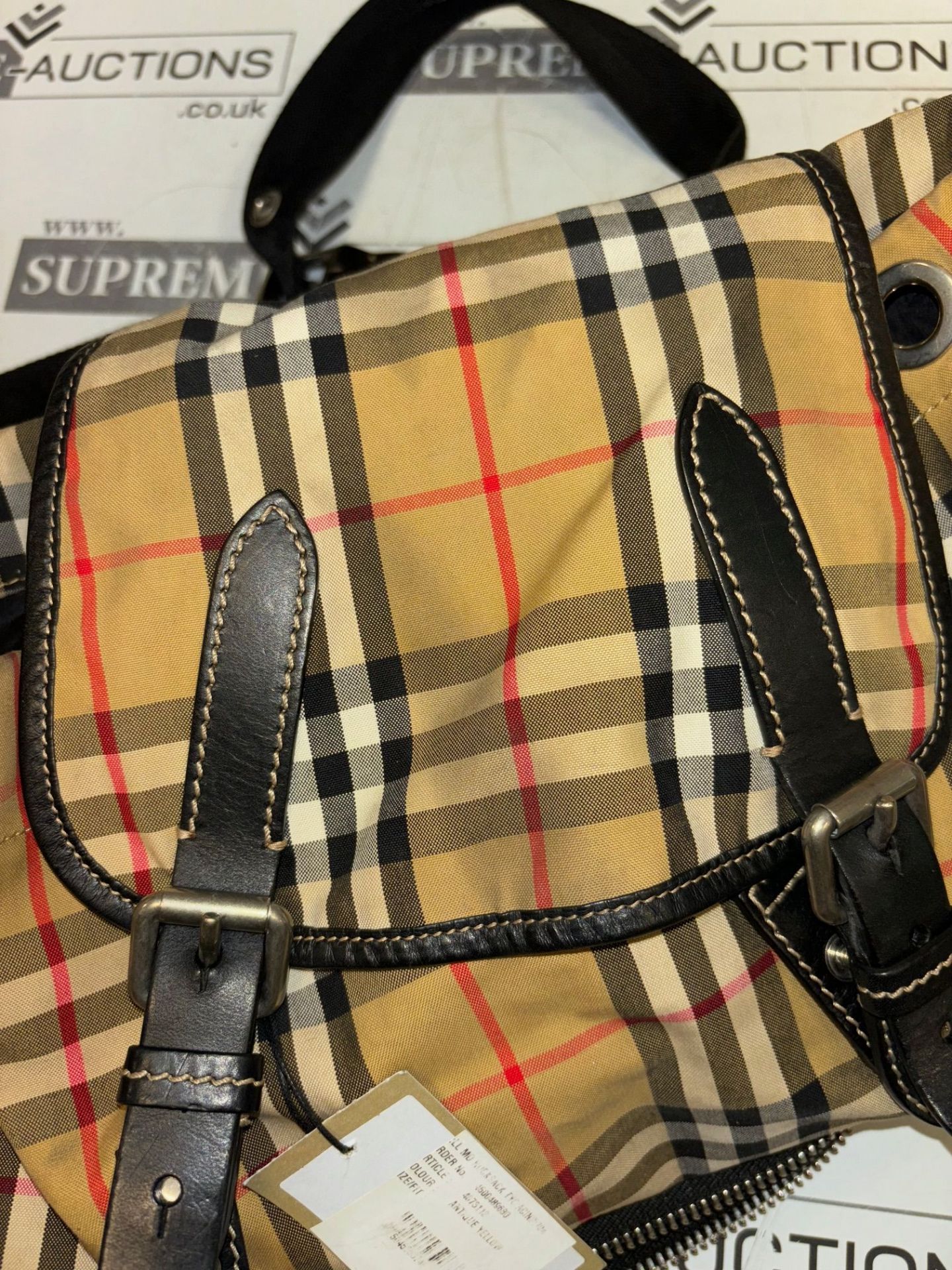 Genuine Burberry London Vintage Check Beige Rucksack Backpack 19/28 - Image 8 of 9