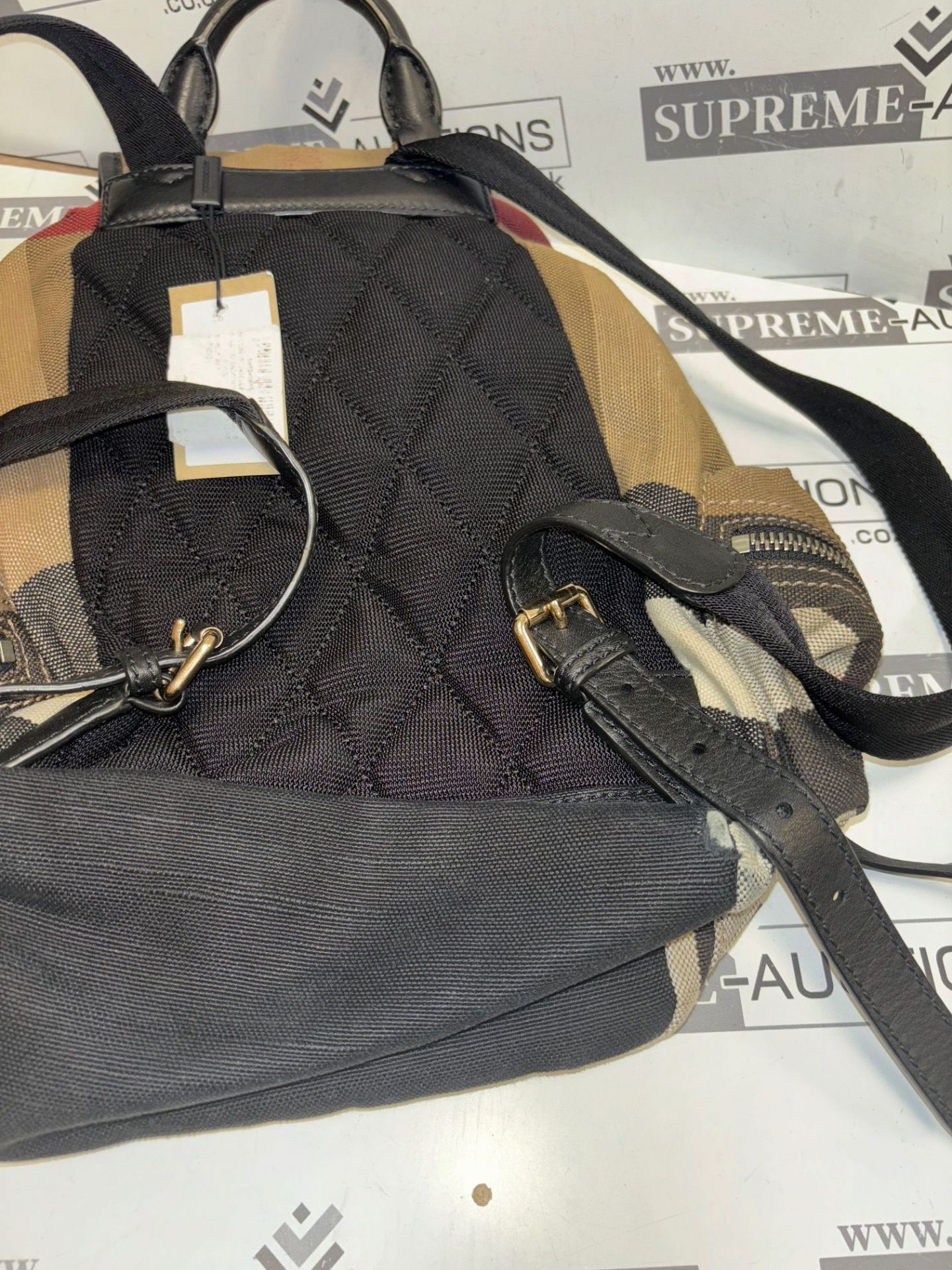 Genuine Burberry Canvas Backpack. RRP £895.00. WITH TAGS 100D/30 - Image 7 of 12