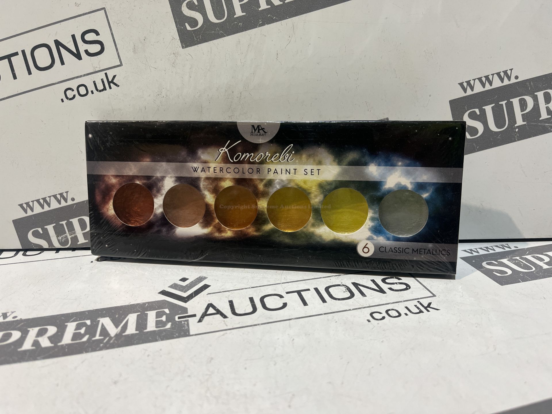 40 X BRAND NEW KOMOREBI 6 ASSORTED CLASSIC METALLICS WATERCOLOUR PAINT SETS R9-16