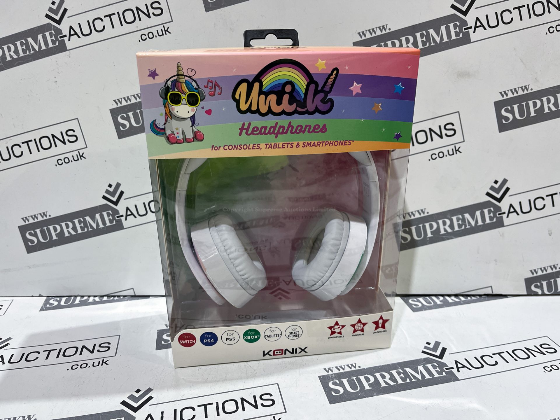 9 X BRAND NEW KONIX UNIK HEADPHONES FOR CONSOLES, TABLETS, PHONES R15-8