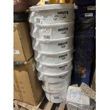 6 X BRAND NEW RUBBERMAID BRUTE 75.7L HEAVU DUTY ROUND WASTE AND UTILITY CONTAINERS WHITE R19-6