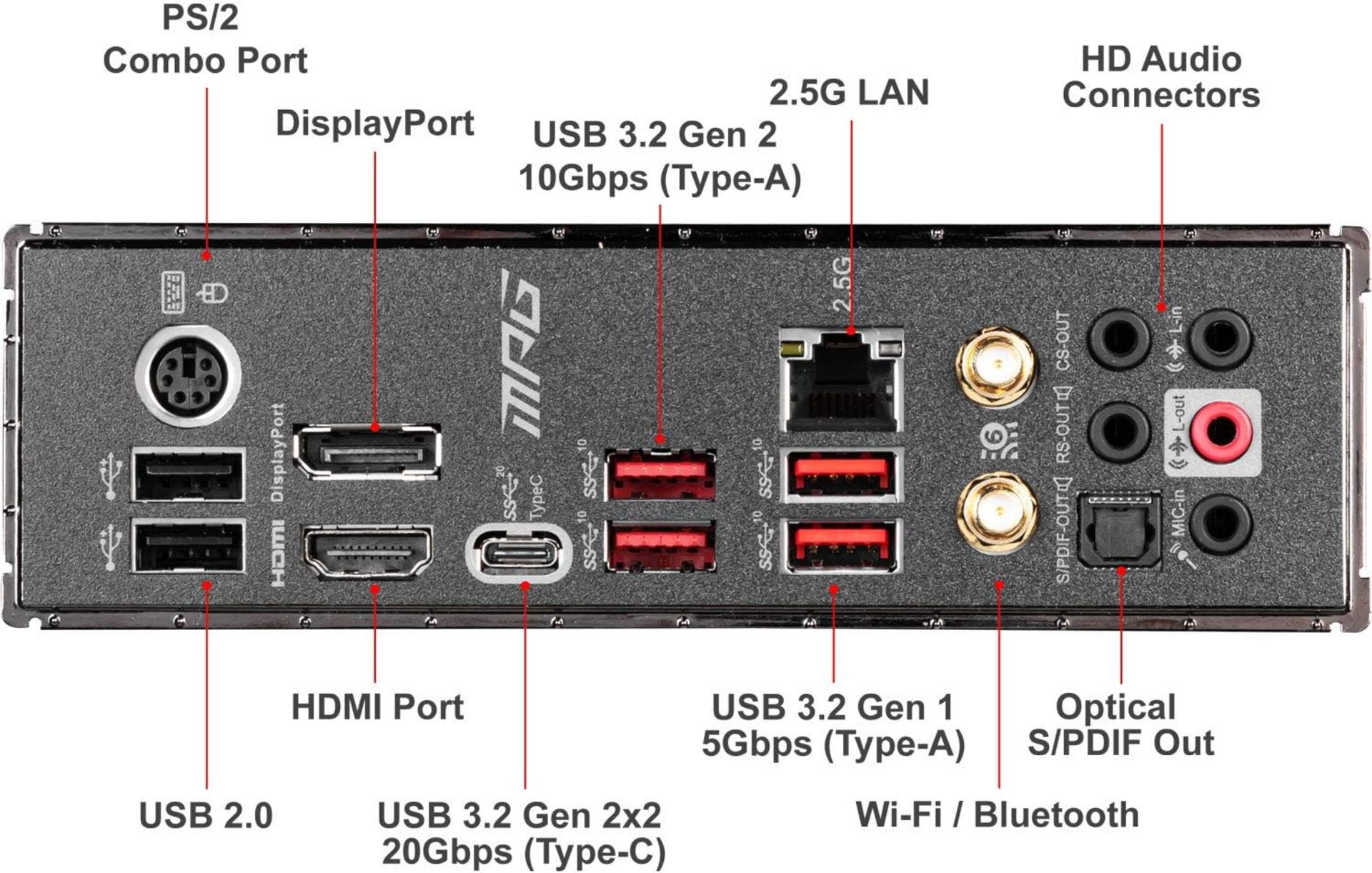 MSI MPG Z490 Carbon Gaming WiFi ATX Motherboard. RRP £199. (OFF). Supports 10th Generation Intel - Image 2 of 3