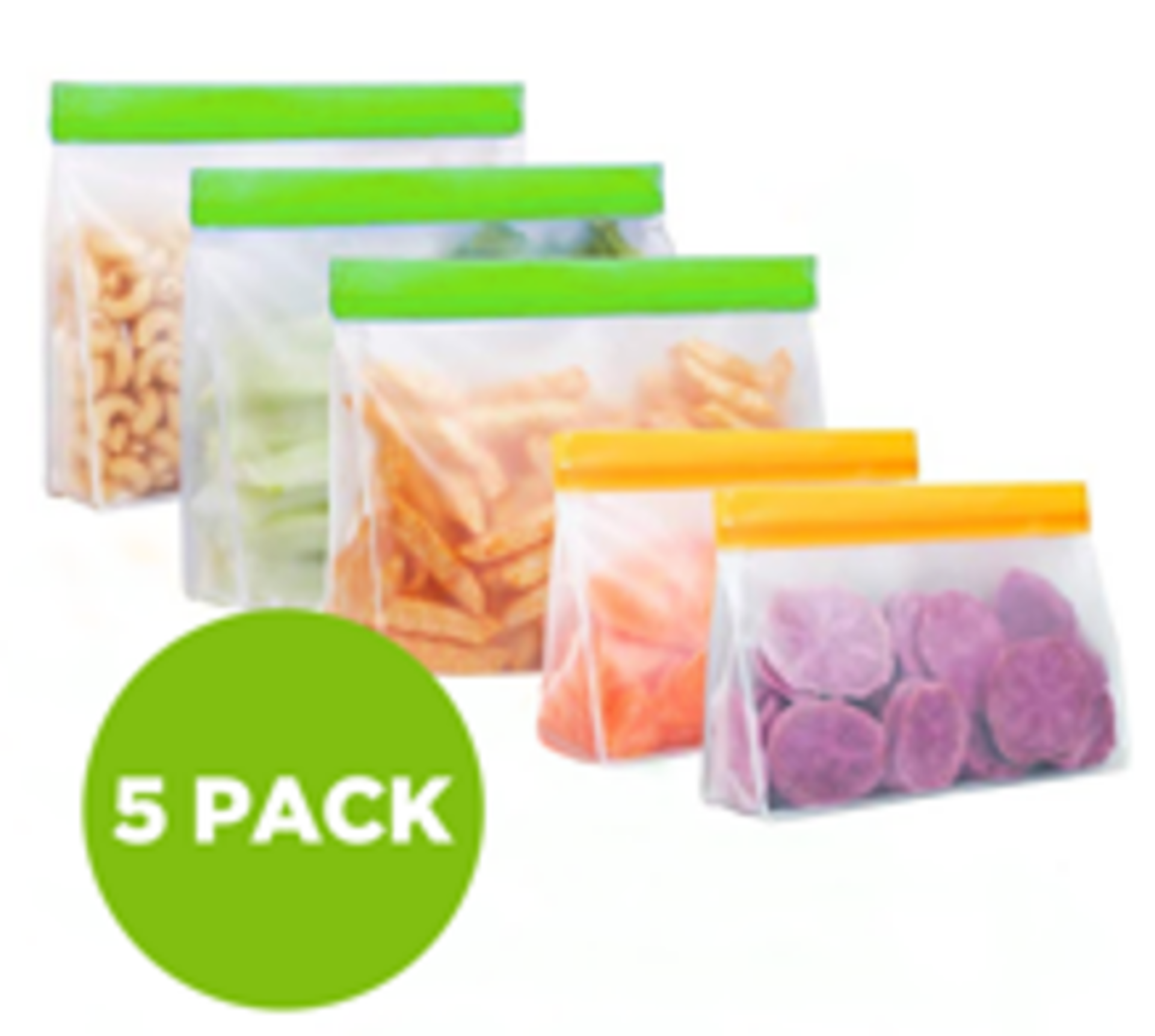 25x BRAND NEW Reusable Food Bags - 5 PACK. RRP £9.99 EACH. The Reusable Bags have been