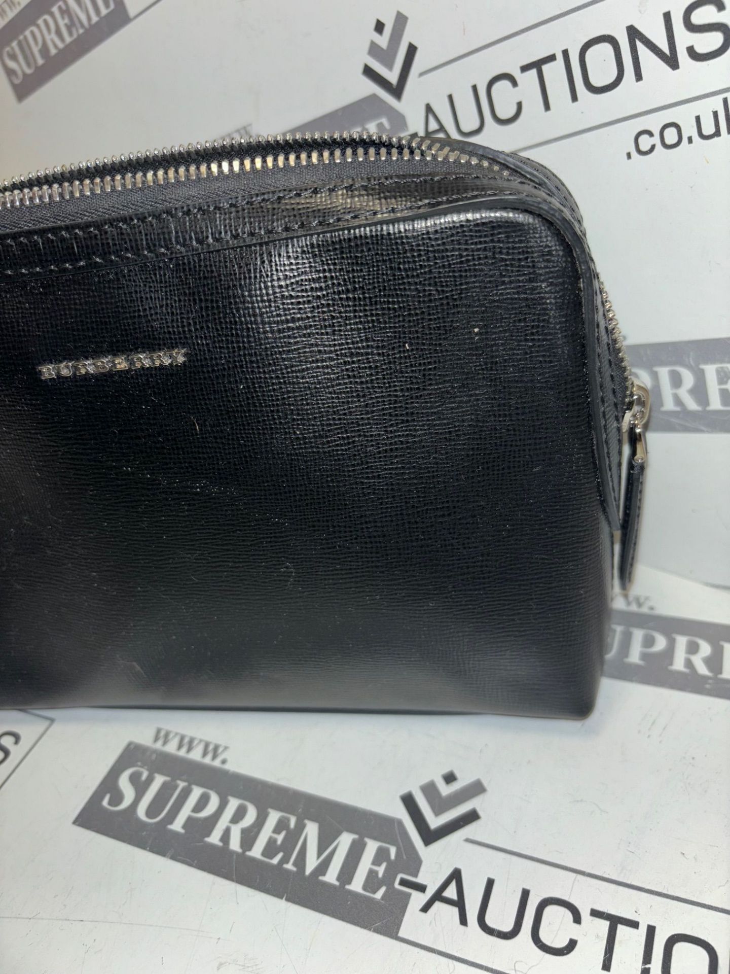 Genuine Burberry Saffiano Leather Clutch Bag In Black. RRP £885.00. 100H/30 - Image 3 of 10