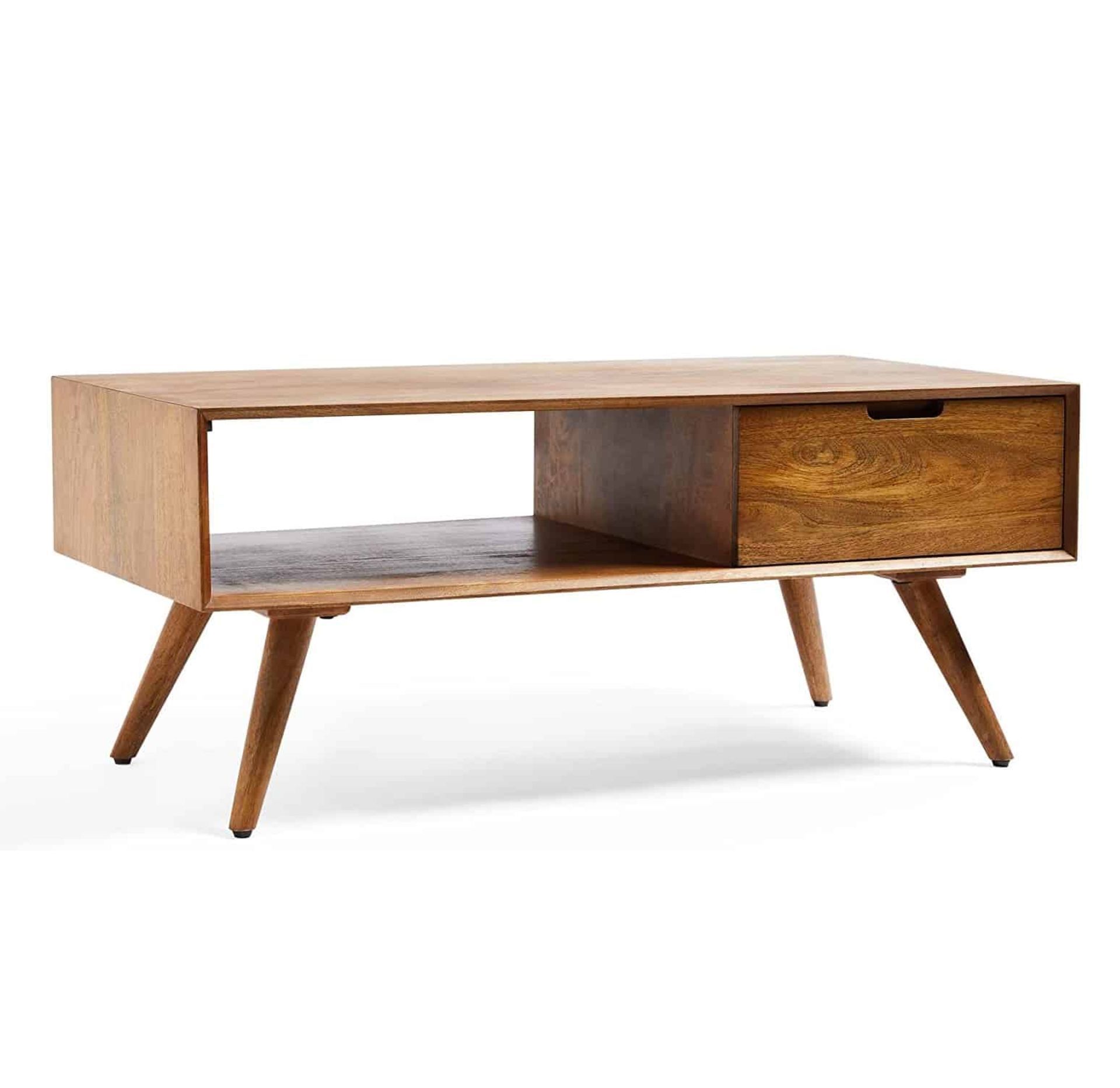 Brand New Buxton Mango Wood Coffee Table RRP £499, Buxton Mango Wood Coffee Table evokes mid-century - Image 2 of 2