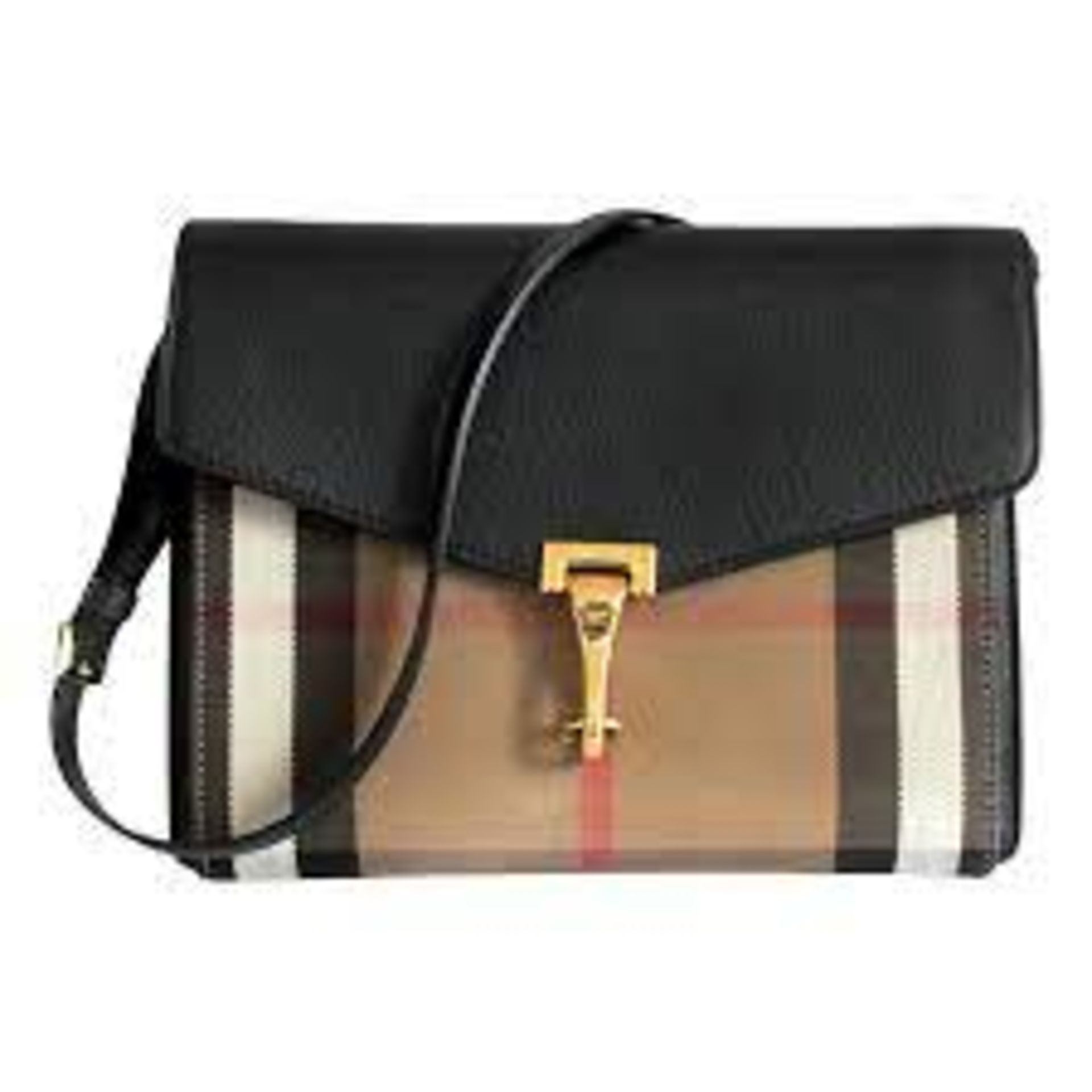 Genuine Burberry Macken Leather and House Check Crossbody Bag 22/28 - Image 2 of 8