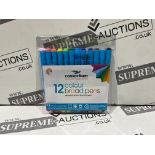 36x BRAND NEW PACKS OF 12 ASSORTED COLOUR FIBRE TIP PENS. (R12-2)