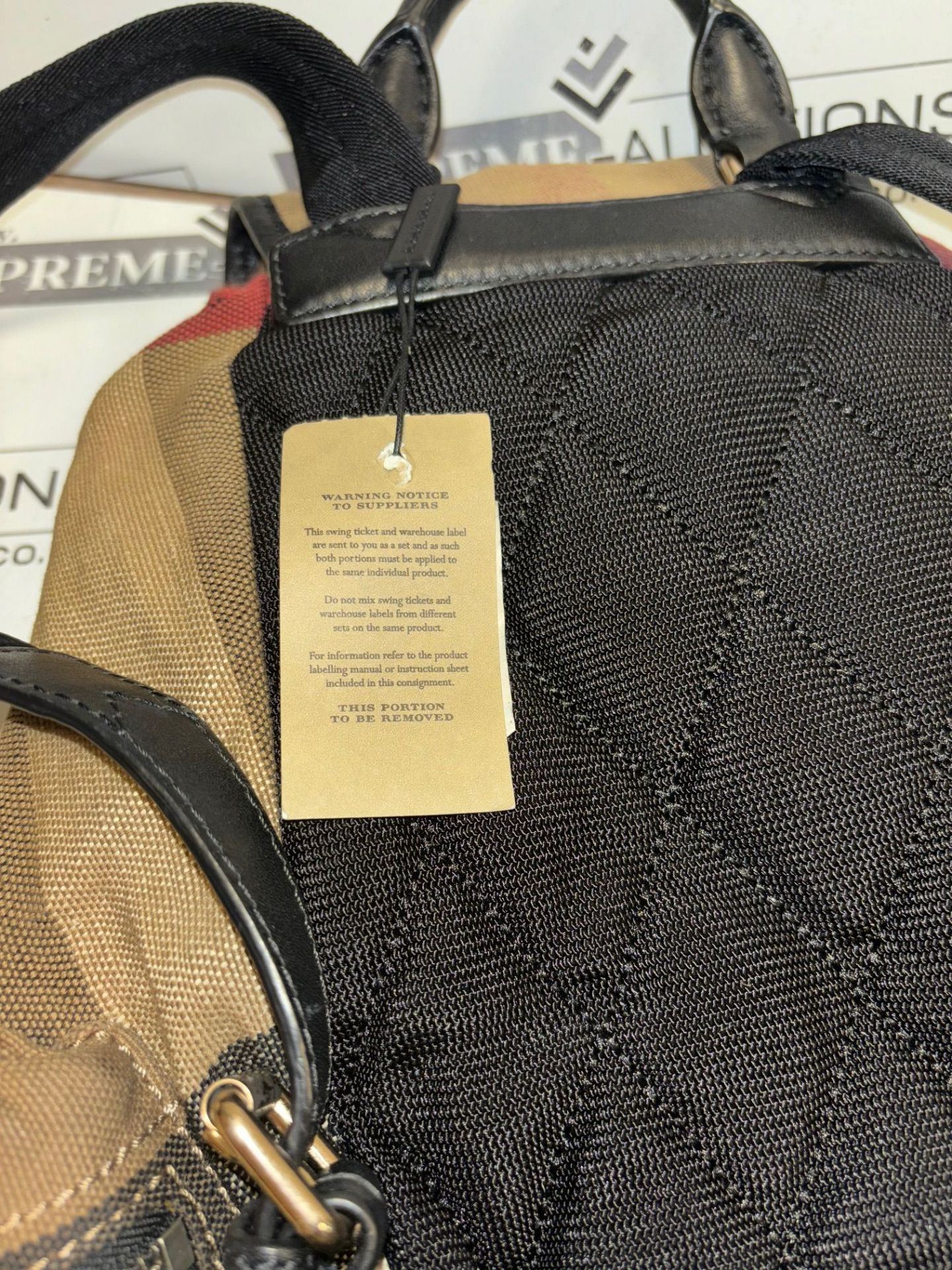 Genuine Burberry Canvas Backpack. RRP £895.00. WITH TAGS 100D/30 - Image 10 of 12