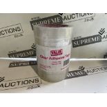 24 X BRAND NEW PACKS OF 6 CLEAR ADHESIVE TAPE 24MM X 66M R15.3