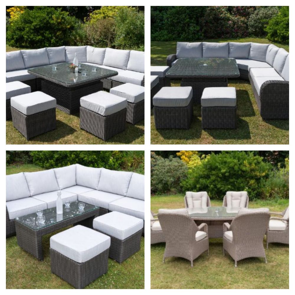 BRAND NEW LUXURY PREMIUM RATTAN FURNITURE INCLUDING 10 SEAT CORNER SETS, ROUND DINING TABLE SETS AND MUCH MORE. DELIVERY AVAILABLE