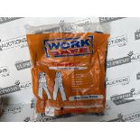 25 X BRAND NEW WORK SAFE TRADITIONAL NAVY COTTON DRILL BIB AND BRACE SIZE EXTRA MEDIUM R19.5/18.10