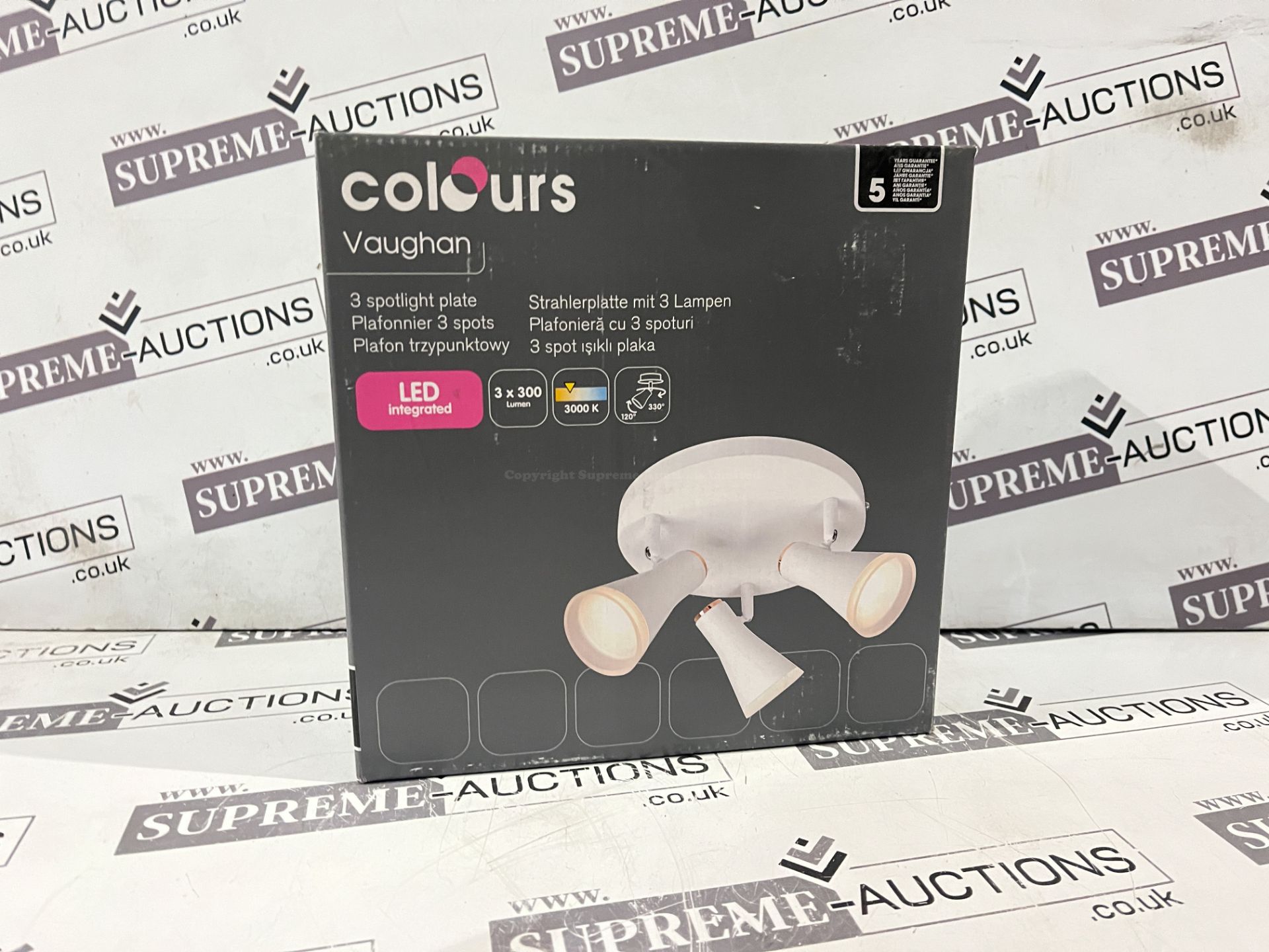 9 X BRAND NEW COLOURS VAUGHAN 3 SPOTLIGHT PLATES R13-11