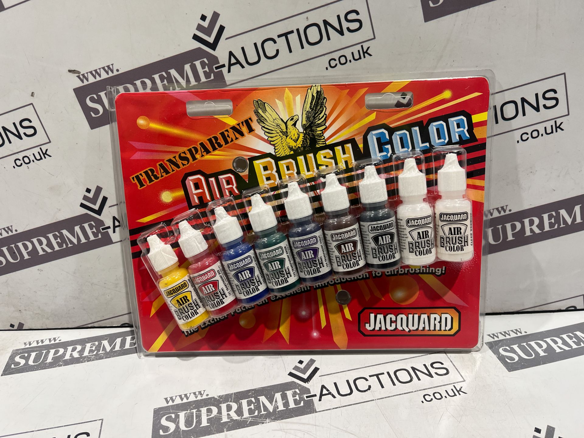 12 X BRAND NEW JACQUARD ASSORTED AIR BRUSH COLOUR PAINT KITS S1-12