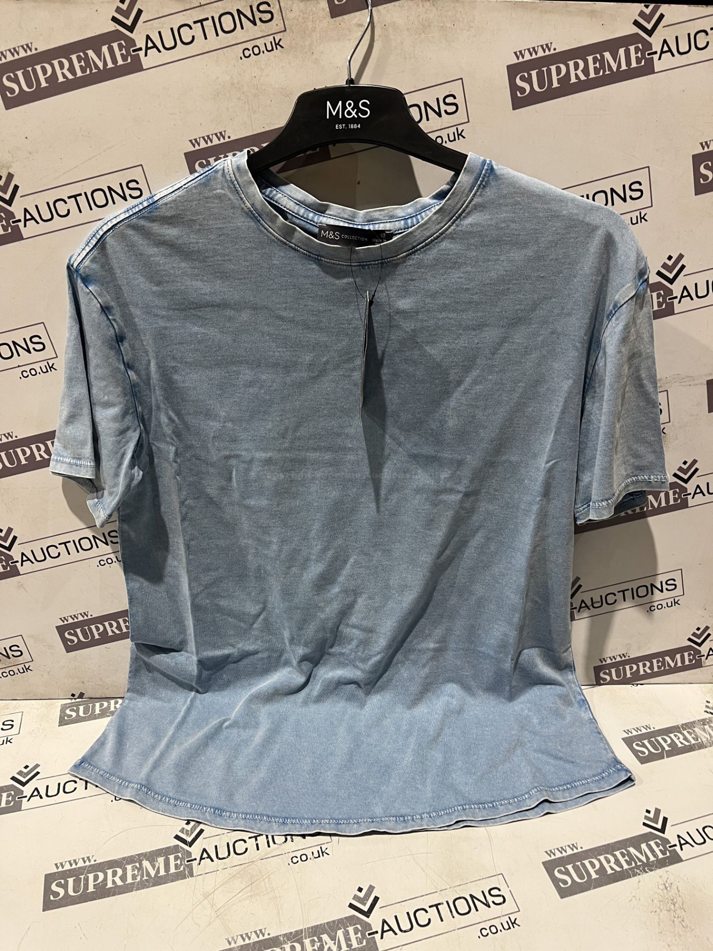 80 X BRAND NEW LADIES DENIM DESIGN T SHIRTS SIZE 10